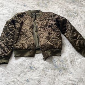 Green bomber jacket